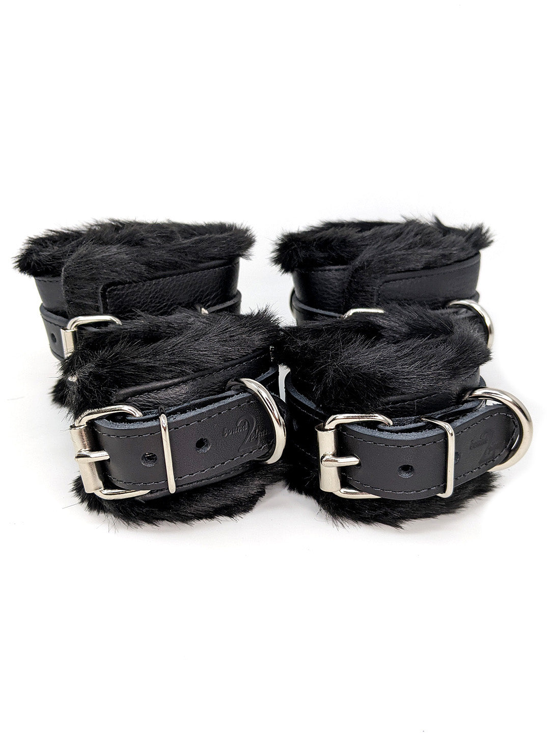 Pair of Black Faux Fur Leg Warmers