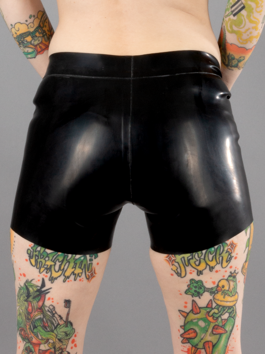 Latex Front Flap Shorts