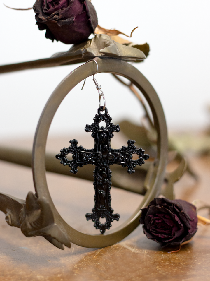 Oversized Holy Cross Earring