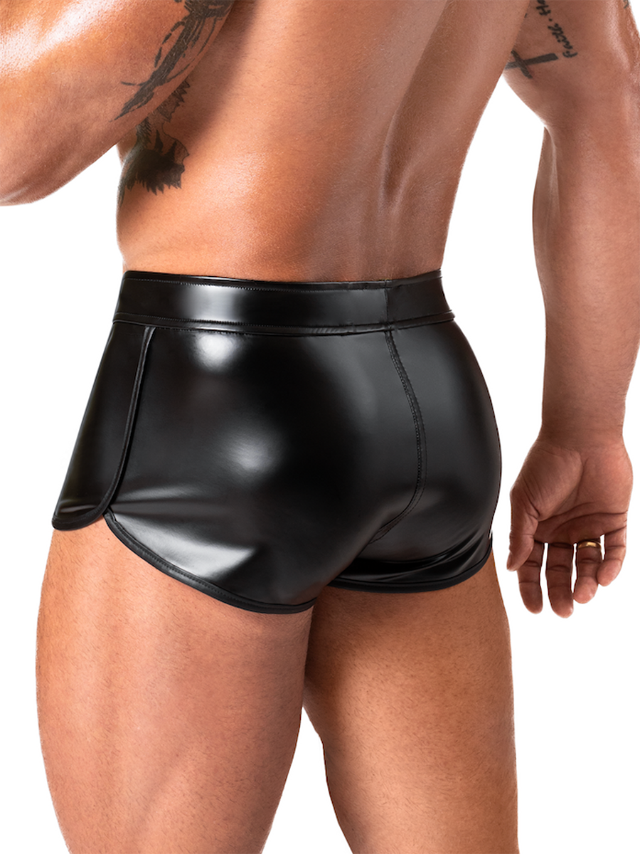 Matte Wetlook Shorts with Drawstring Waist