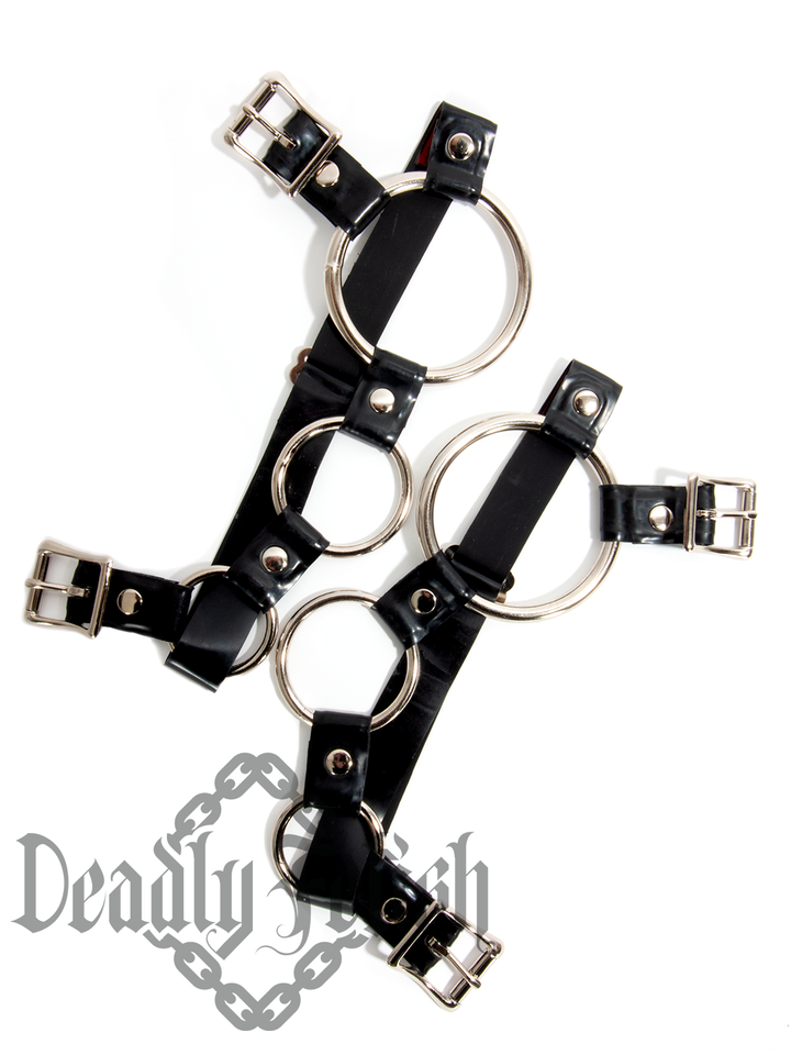 Deadly Fetish Made-To-Order Latex: Harness Addition #12 O-Ring Leg Straps