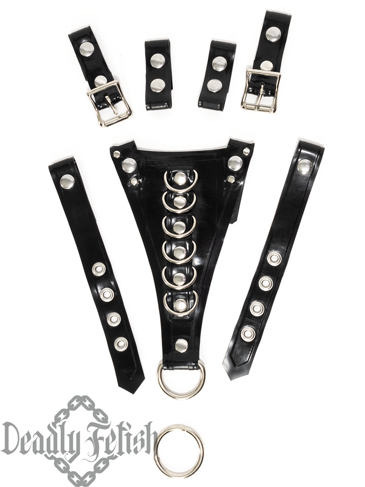 Deadly Fetish Made-To-Order Latex: Harness Addition #31 Panty with D-Rings