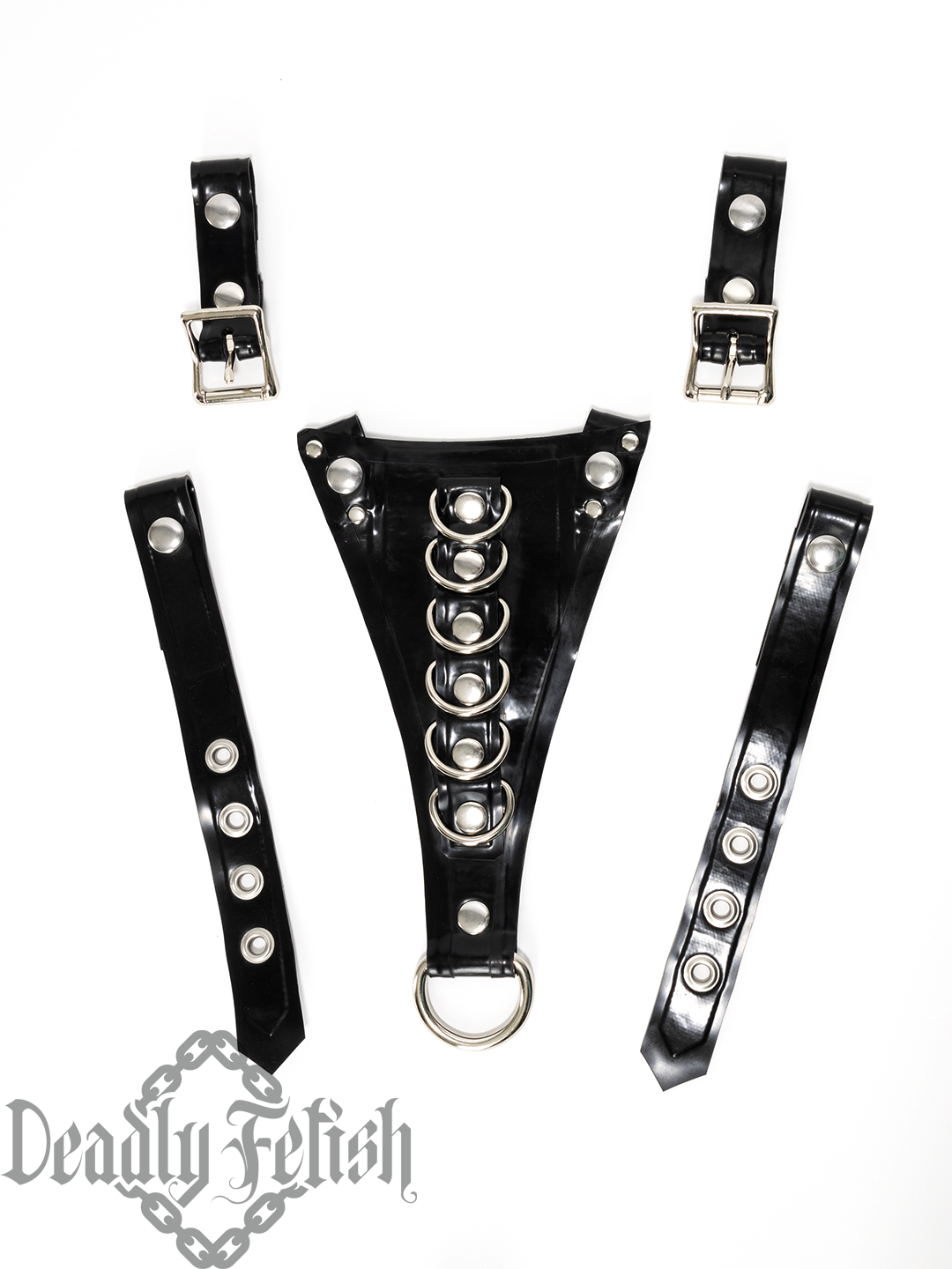 Deadly Fetish Made-To-Order Latex: Harness Addition #31 Panty with D-Rings