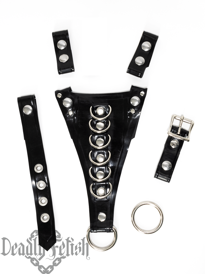 Deadly Fetish Made-To-Order Latex: Harness Addition #31 Panty with D-Rings