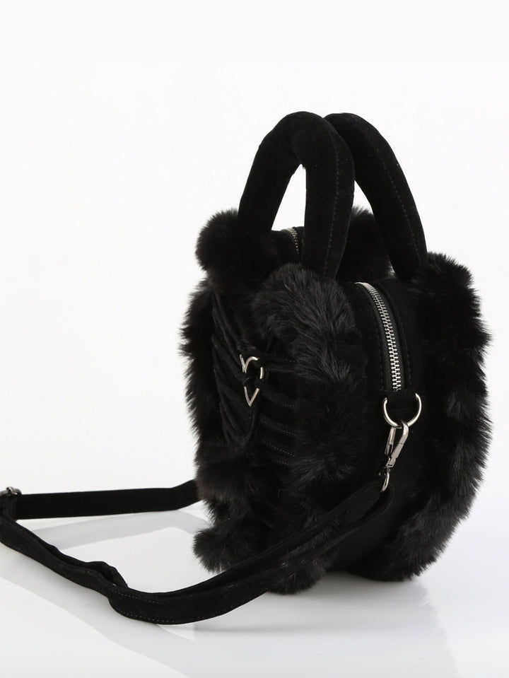 Fuzzy Heart Purse