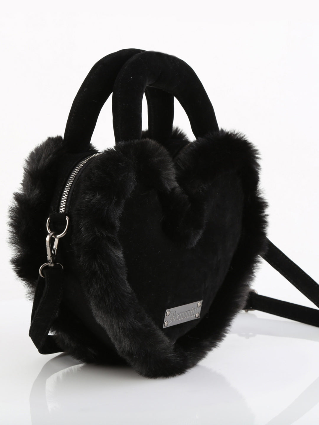 Fuzzy Heart Purse