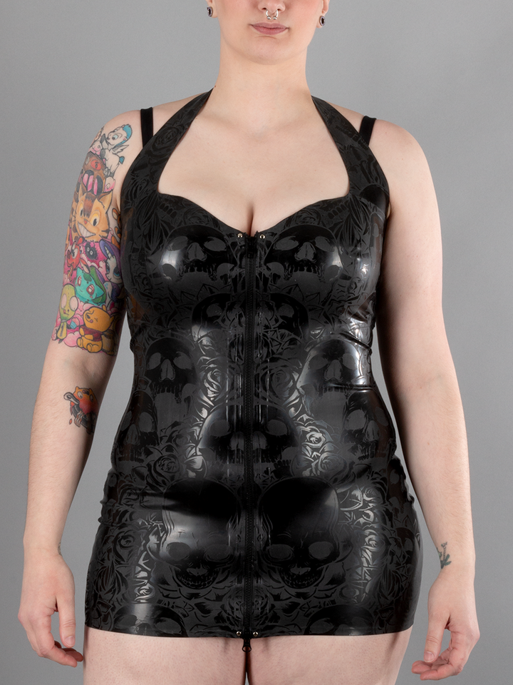 Textured Latex Skull Dress