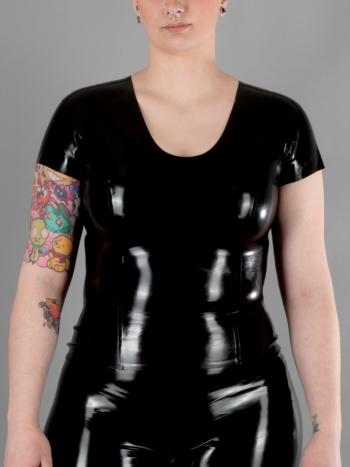 Latex T-shirt with Back Zip