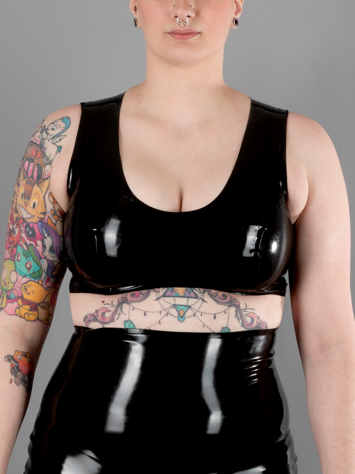 Latex Cropped Tank Top