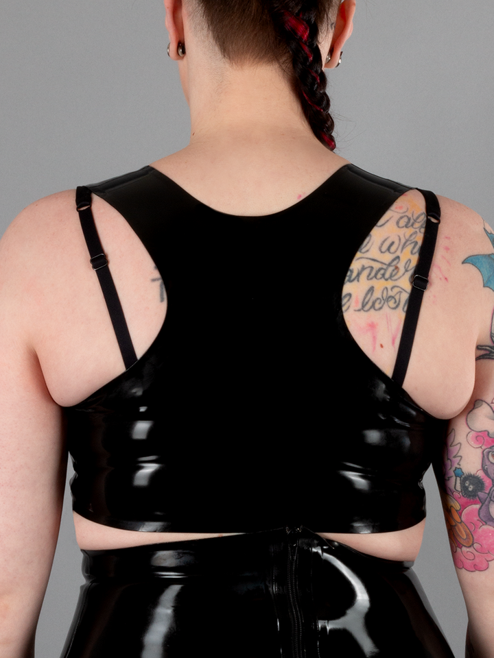 Latex Cropped Tank Top