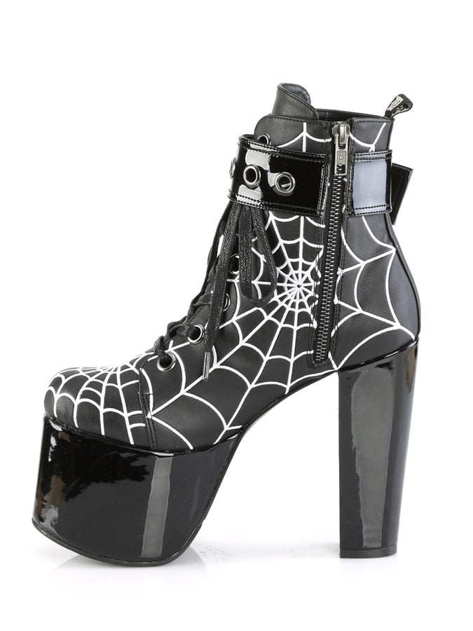 Torment Spiderweb Buckle Ankle Boot