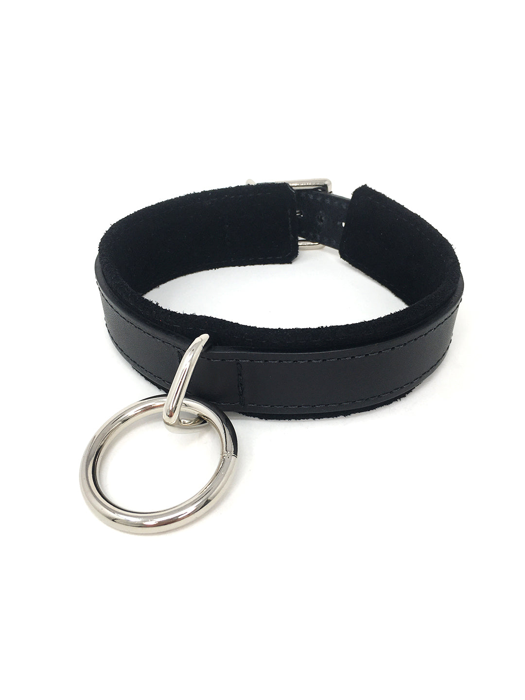 Leather Collar with Tri-Ring