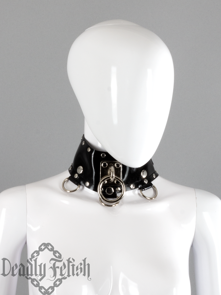 Deadly Fetish Made-To-Order Latex: Collar #08 with Rivets