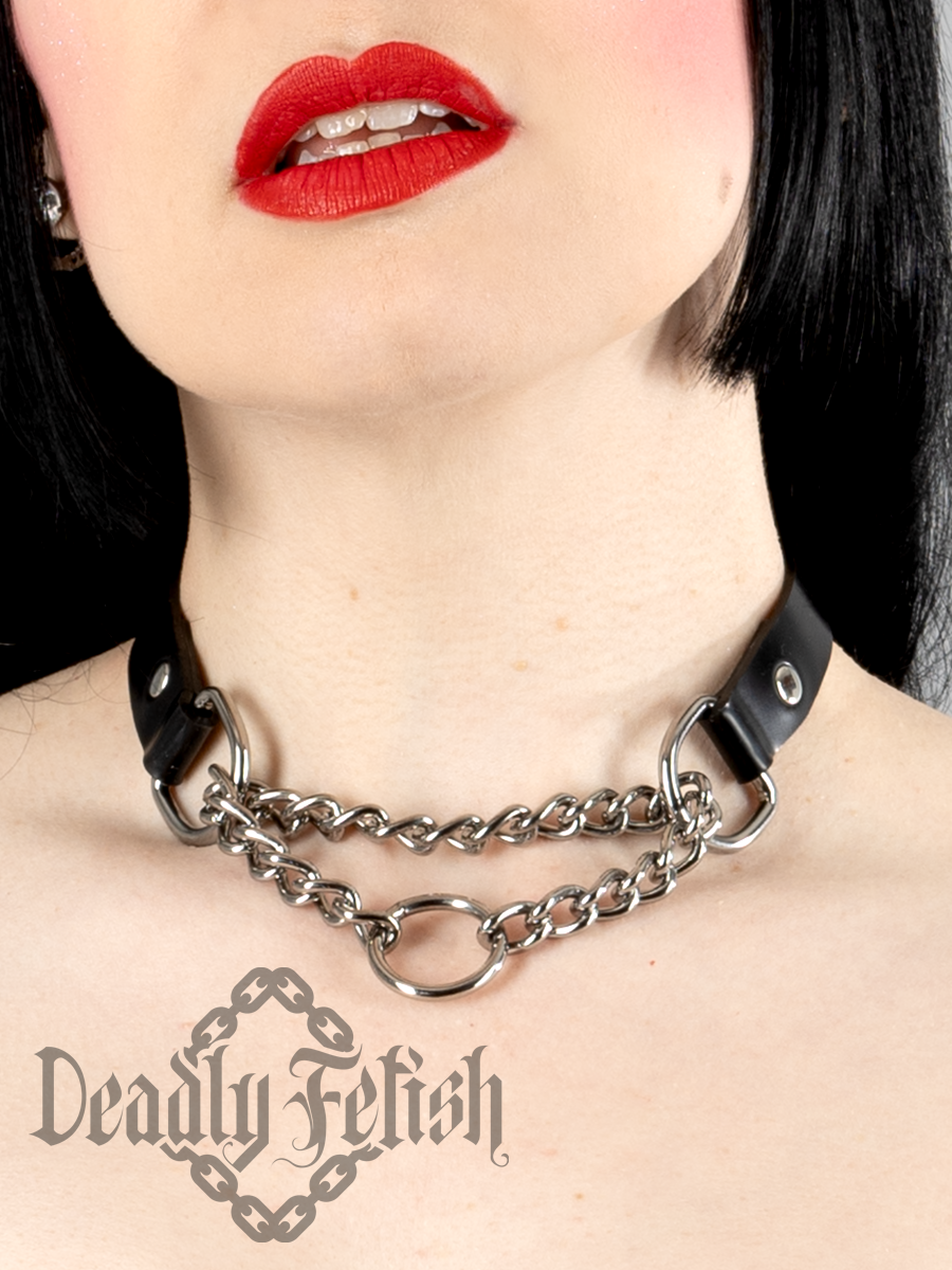 Deadly Fetish Latex: Basic Slim Martingale Choker