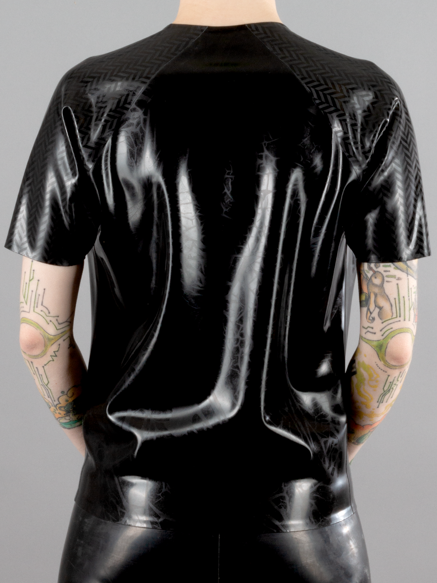 Textured Herringbone Latex Shirt