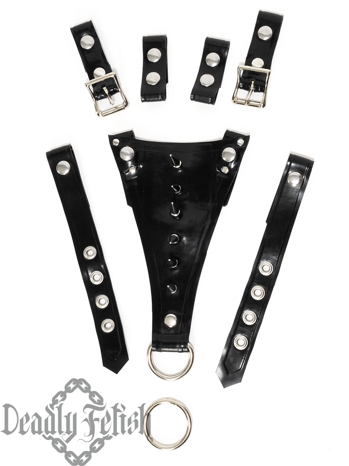 Deadly Fetish Made-To-Order Latex: Harness Addition #31 Panty with Spikes