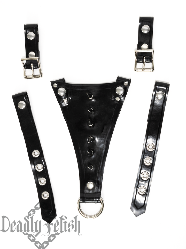 Deadly Fetish Made-To-Order Latex: Harness Addition #31 Panty with Spikes