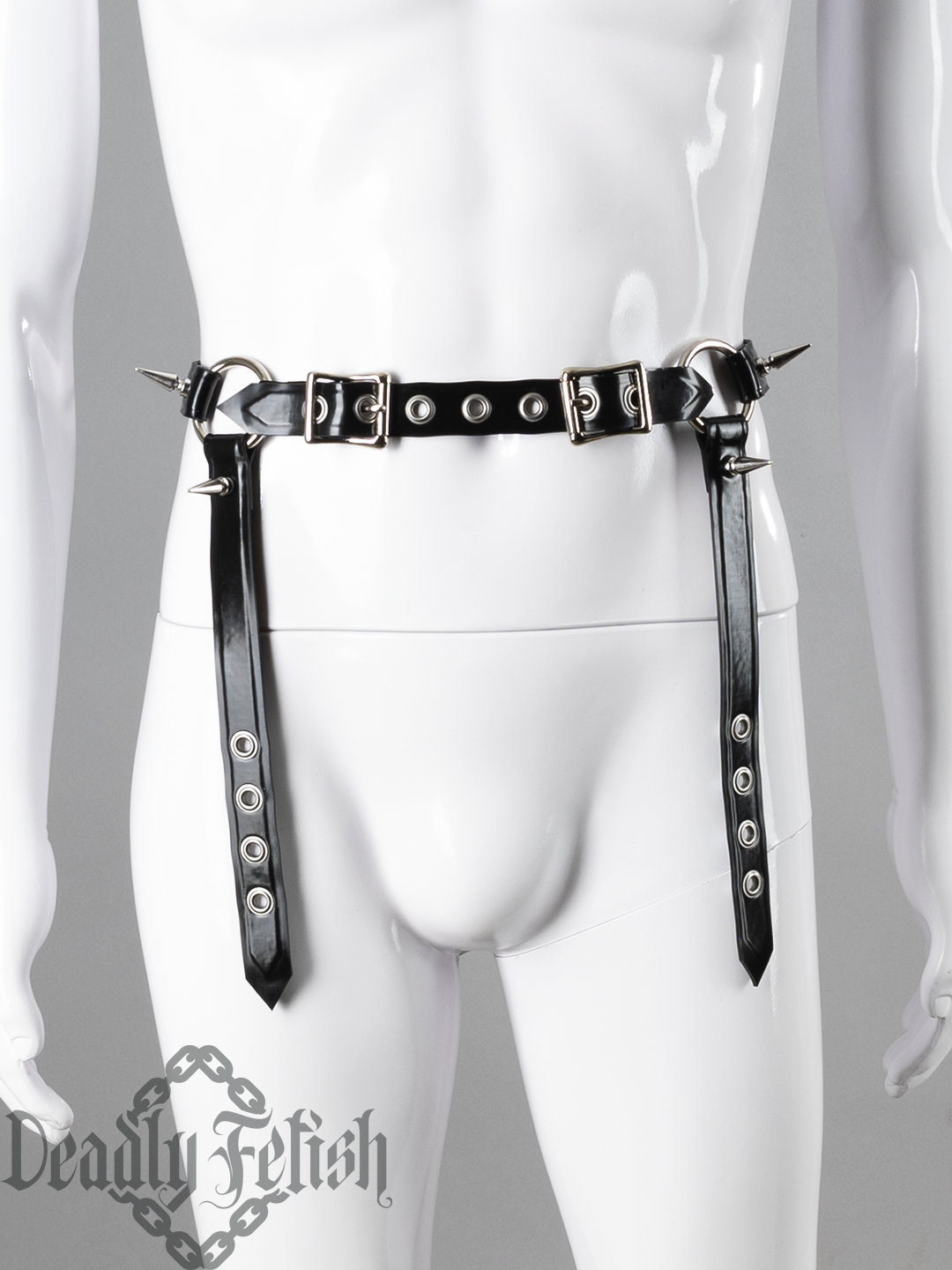 Deadly Fetish Made-to-Order Latex: Harness #83 with Spikes