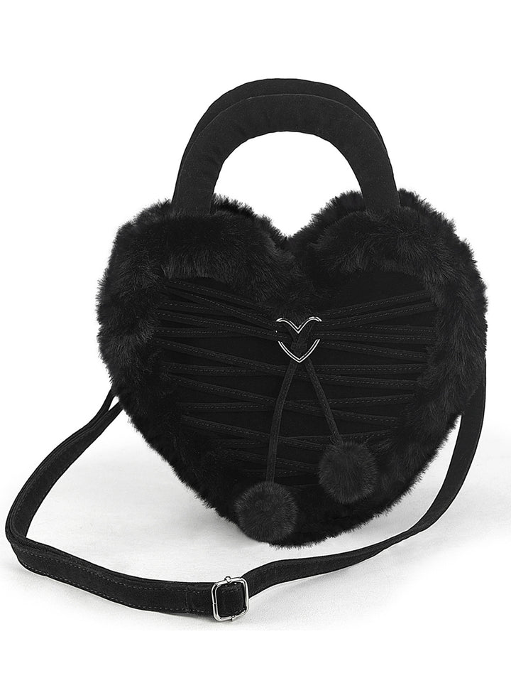 Fuzzy Heart Purse