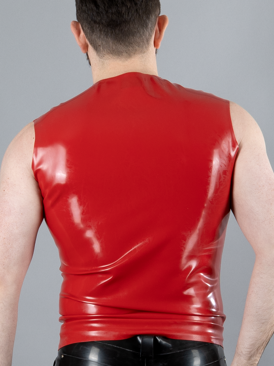 Textured Latex Sleeveless Top