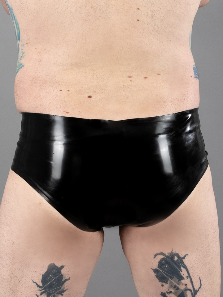 Black Latex Brief