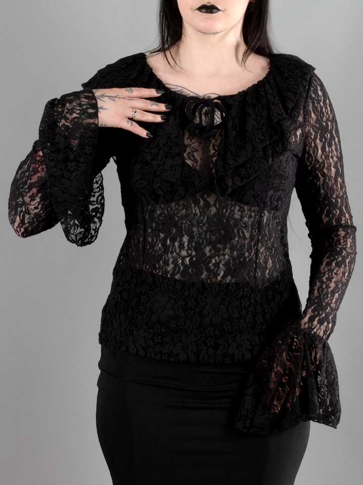 Long Sleeve Lace Blouse