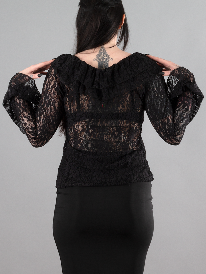 Long Sleeve Lace Blouse