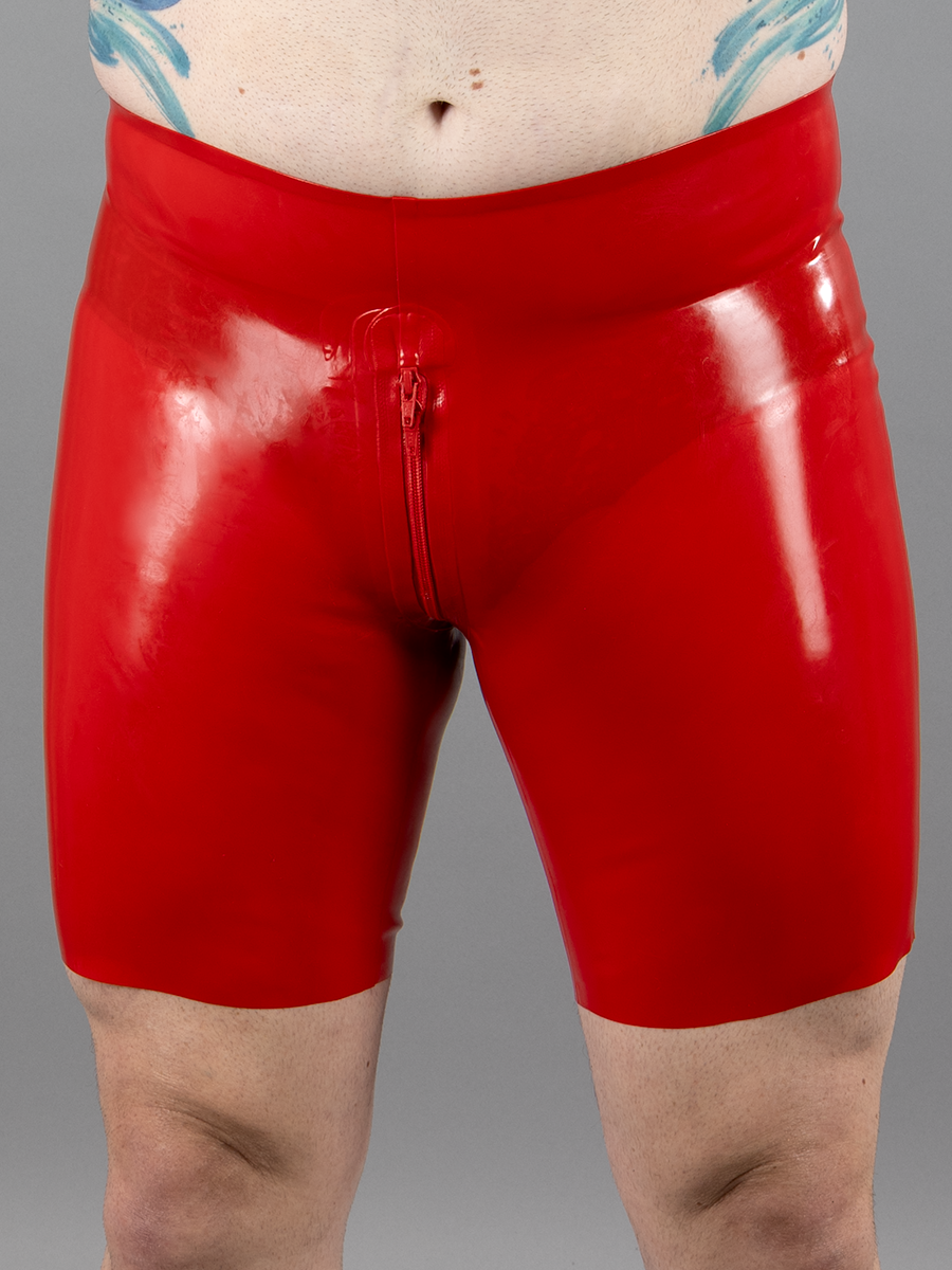 Latex Bermuda with 4-Slider Zipper