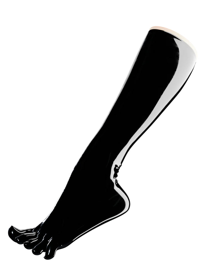 Latex Knee High Toe Socks