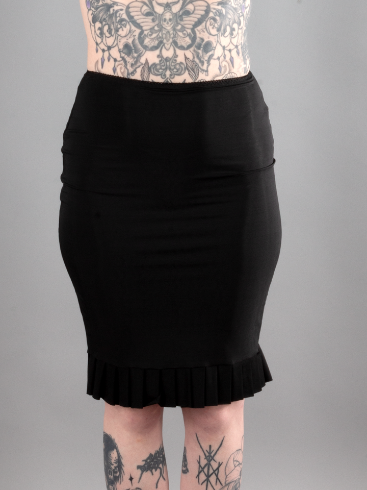 Pencil Skirt with Pleated Hem