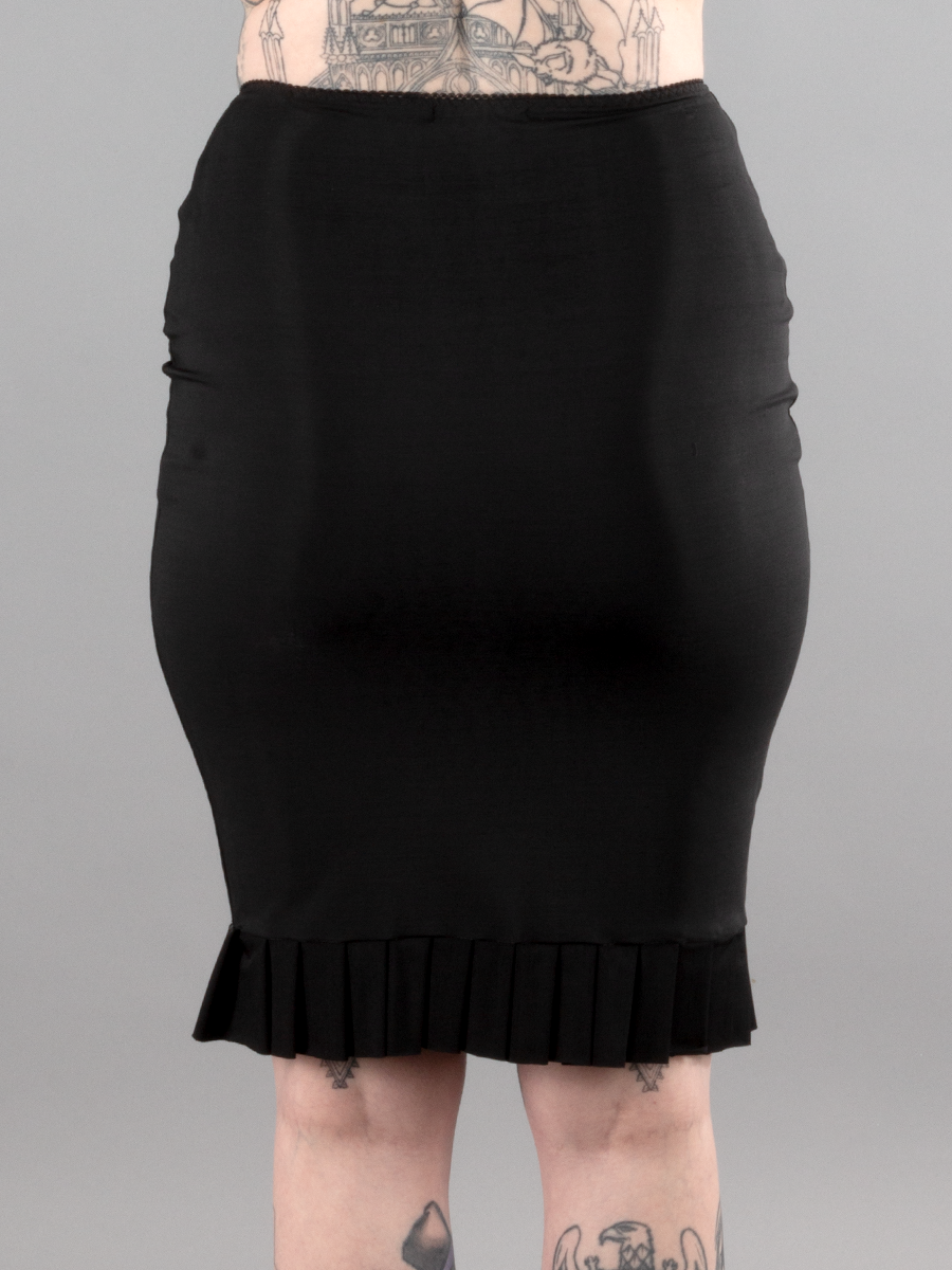 Pencil Skirt with Pleated Hem