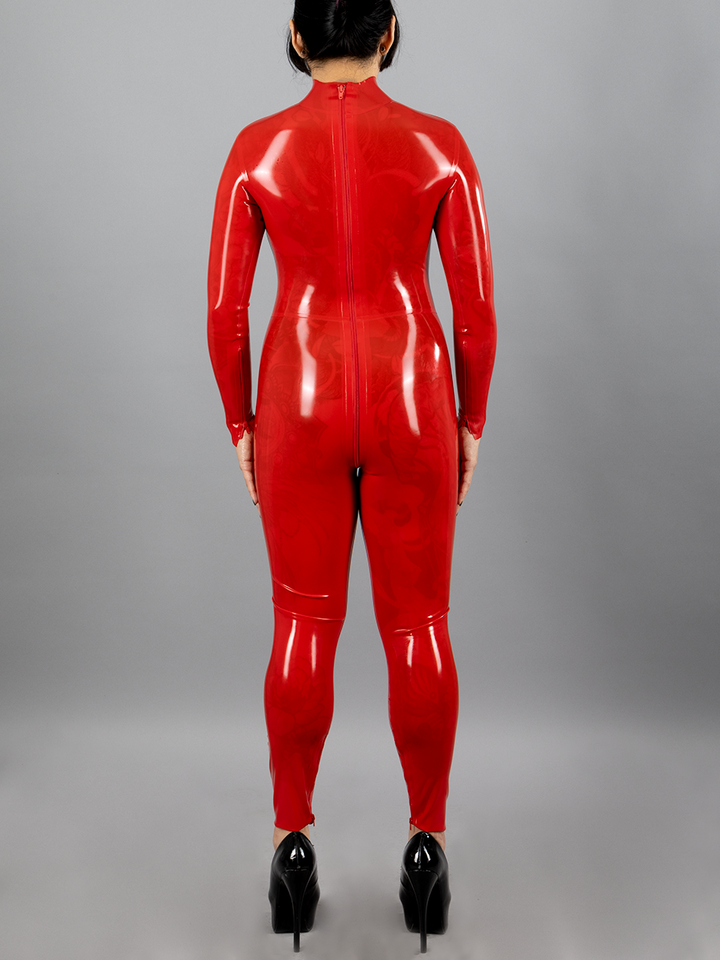 Latex Back Zip Catsuit