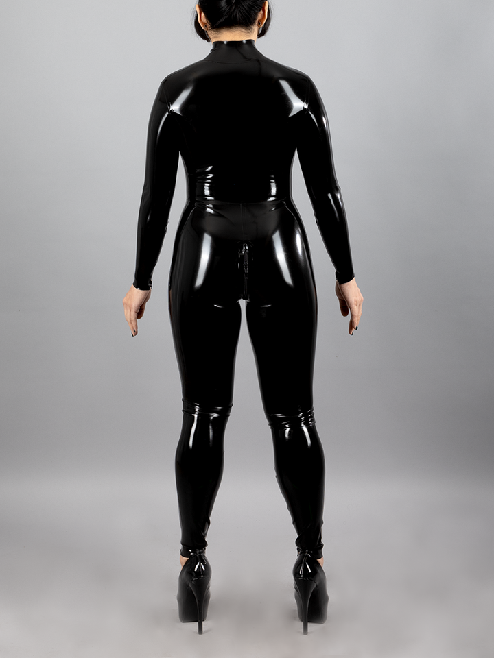 Latex Catsuit With Front Zip