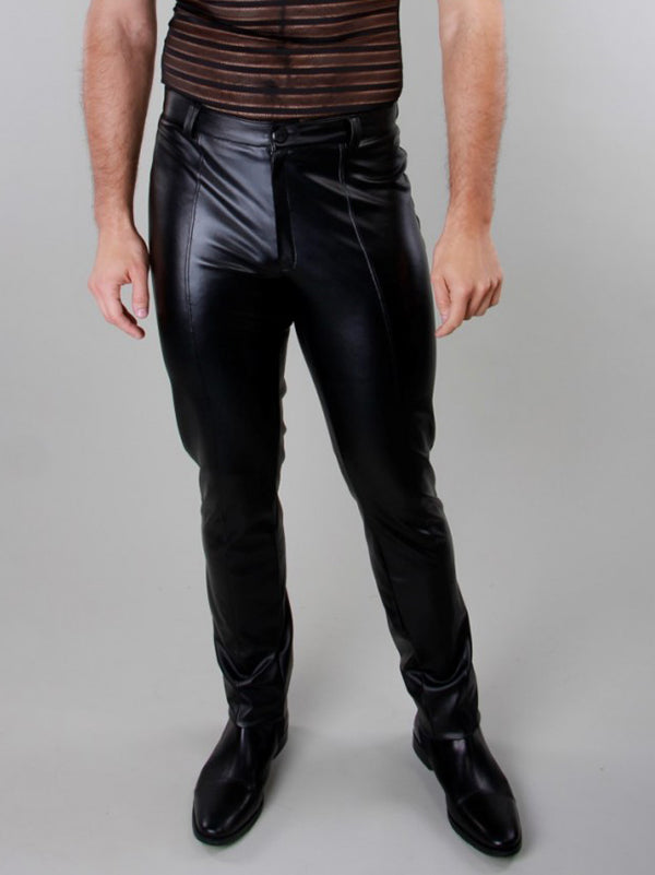 Slim-Fit Vegan Leather Pants