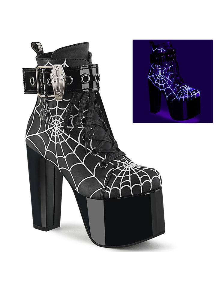 Torment Spiderweb Buckle Ankle Boot