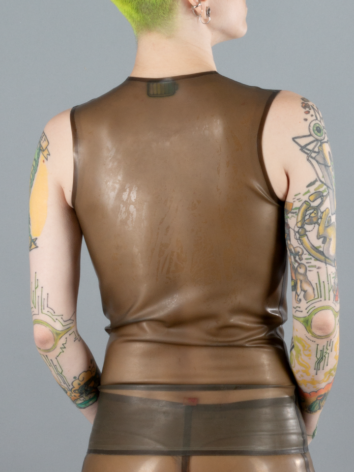 Latex Vest with Zipper